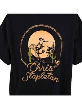 Chris Stapleton T Shirt Mens Size 2XL Black Country Music Singer